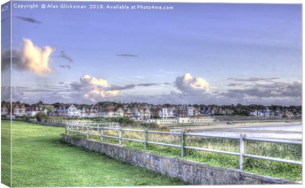 Cliff top at Westgate on sea Canvas Print by Alan Glicksman