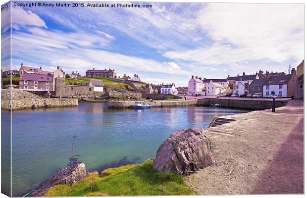 Peaceful Portsoy Canvas Print by Andy Martin