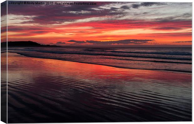 Red Shore  Canvas Print by Andy Martin