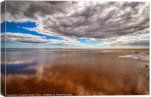 Humber Estuary At Low Tide Canvas Print by David Smith