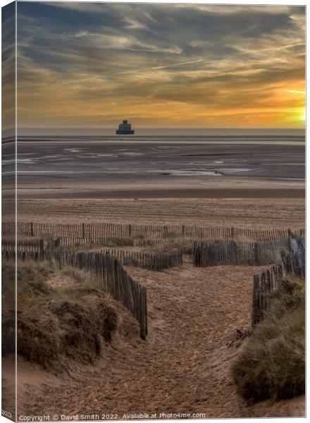 a sea defence fort in the humber estuary Canvas Print by David Smith