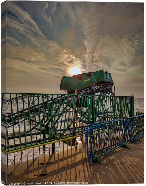 Sunrise over Cleethorpes Canvas Print by David Smith