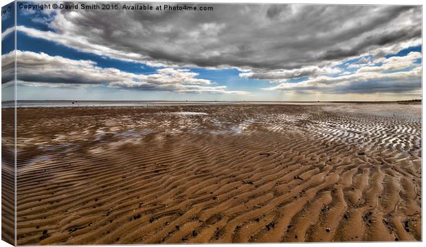  humber estuary at Low Tide Canvas Print by David Smith