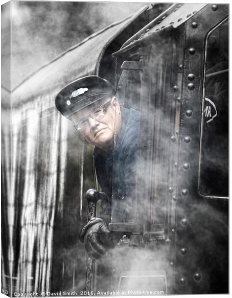 The Train Driver Canvas Print by David Smith