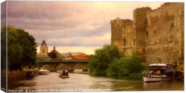 Boats On The Trent Canvas Print by David Smith