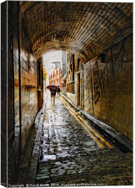 Rainy Day In the Eastend Canvas Print by David Smith