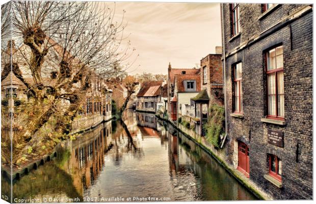 Beautiful Brugge Canvas Print by David Smith