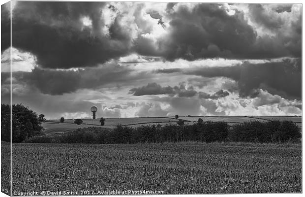 A View Of The Lincolnshire Wolds Canvas Print by David Smith