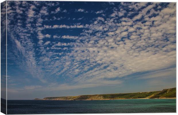 Peaceful Sennen Cove Canvas Print by andy toby