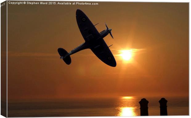  Sunset Spit Canvas Print by Stephen Ward