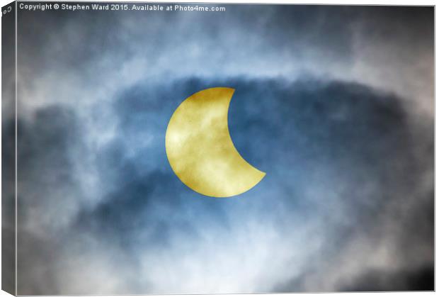  pac-man in the sky Canvas Print by Stephen Ward