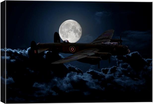  A Bombers Moon Canvas Print by Stephen Ward