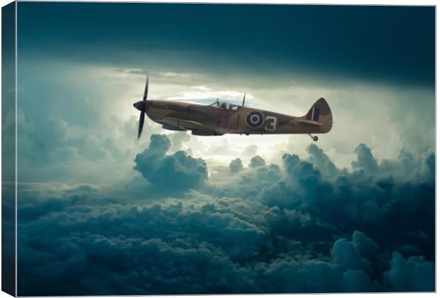 Spitfire MK356 Canvas Print by Stephen Ward