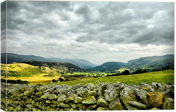  A Lake District Stroll On A Cloudy Day Canvas Print by pristine_ images