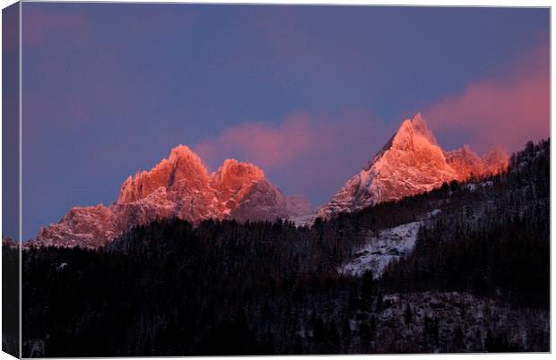  Alpine sunset Canvas Print by CHRIS GIBLIN