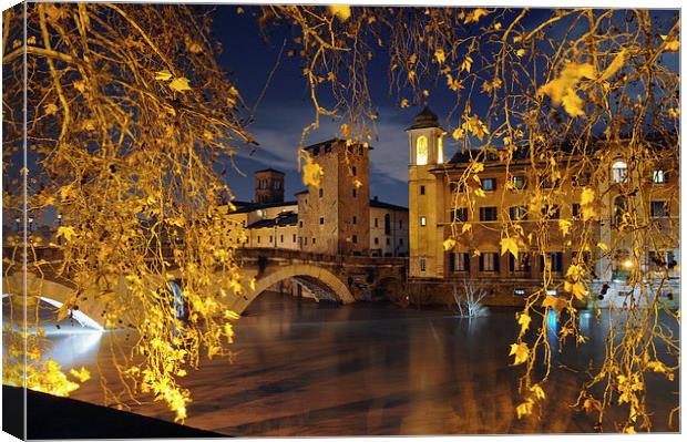  Rome - Isola tiberina Canvas Print by Luigi Scuderi