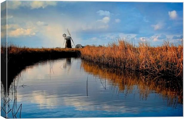  Rain on Mutton's Mill Canvas Print by Broadland Photography