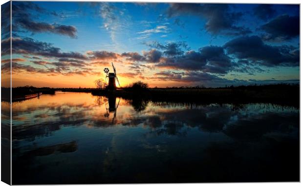  Turf Fen Drainage Pump, How Hill Canvas Print by Broadland Photography