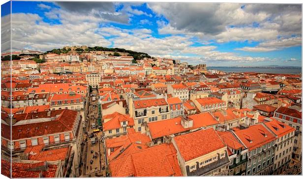  Lisbon Skyline Canvas Print by Broadland Photography