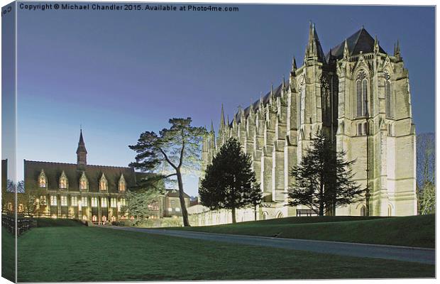  Lancing College Chapel, Lancing, Sussex. Canvas Print by Michael Chandler