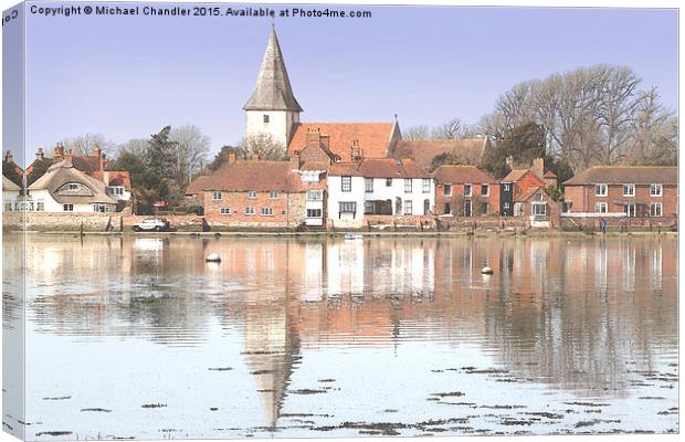  Bosham village and Holy Trinity Church Canvas Print by Michael Chandler