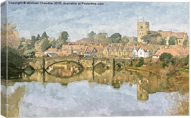  Aylesford Bridge Canvas Print by Michael Chandler