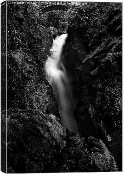  Aira Force Waterfall Canvas Print by Peter Jones