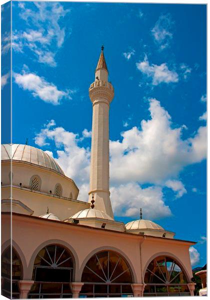 Digital painting of a colouful Turkish Mosque Canvas Print by ken biggs