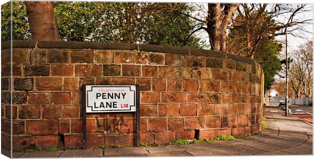 Penny Lane street sign Made famous by the Beatles  Canvas Print by ken biggs