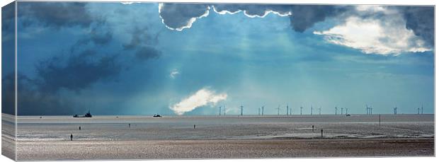 Wind turbine panorama Canvas Print by ken biggs
