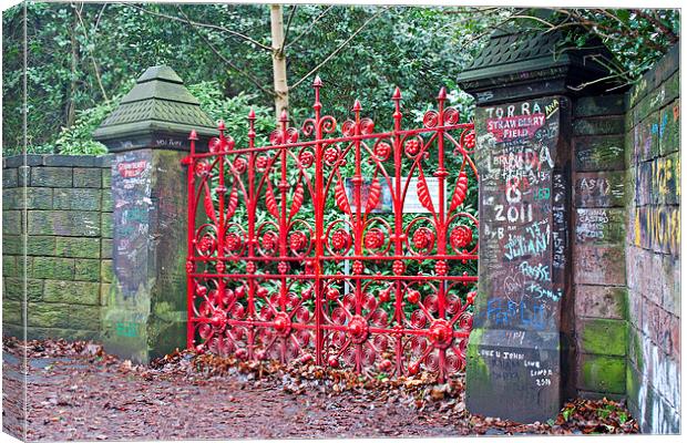 "The Beatles" heritage trail, Strawberry Field Gat Canvas Print by ken biggs