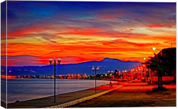 Promenade at sunset Canvas Print by ken biggs