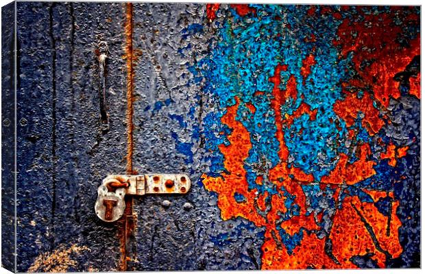 A rusty old metal door Canvas Print by ken biggs
