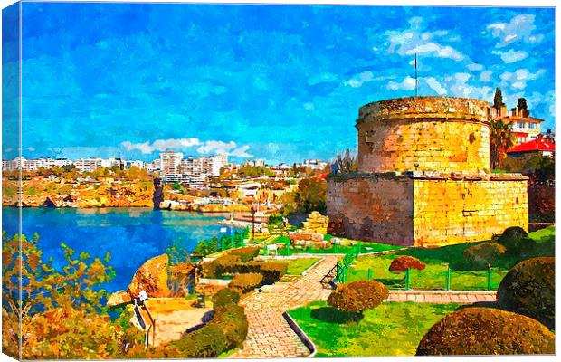 Kaleici in Antalya Turkey Canvas Print by ken biggs