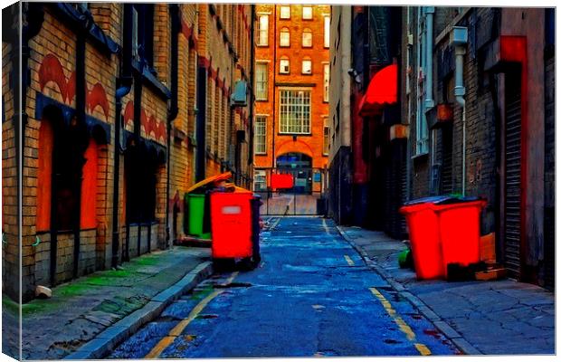 back streets of inner city Liverpool Canvas Print by ken biggs