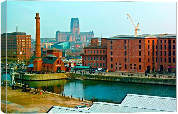 The Albert Dock complex in Liverpool UK Canvas Print by ken biggs
