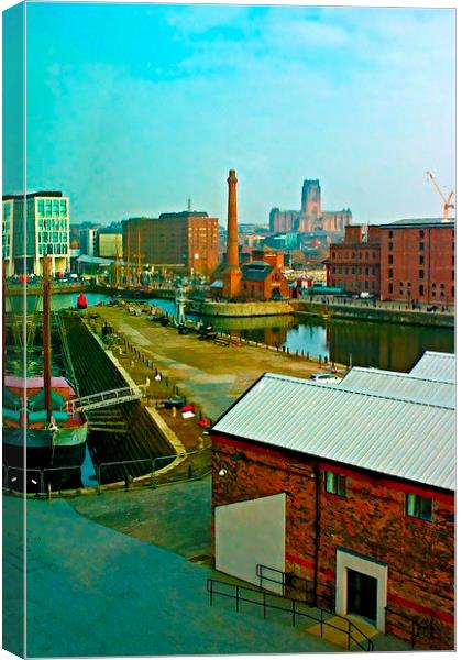 The Albert Dock complex in Liverpool UK Canvas Print by ken biggs