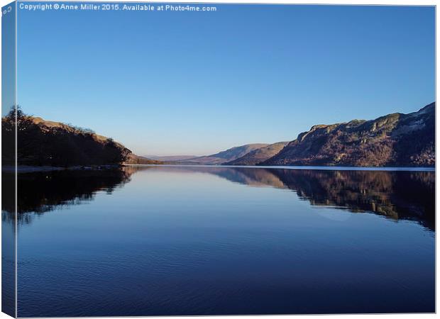  Ullswater Reflections Canvas Print by Anne Miller