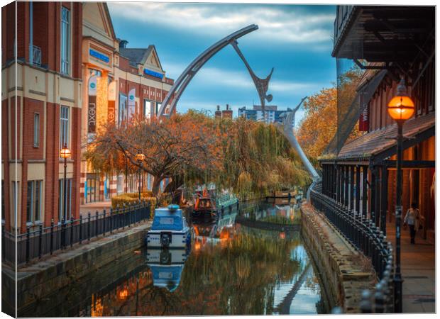 Waterside, Lincoln, during Autumn Canvas Print by Andrew Scott
