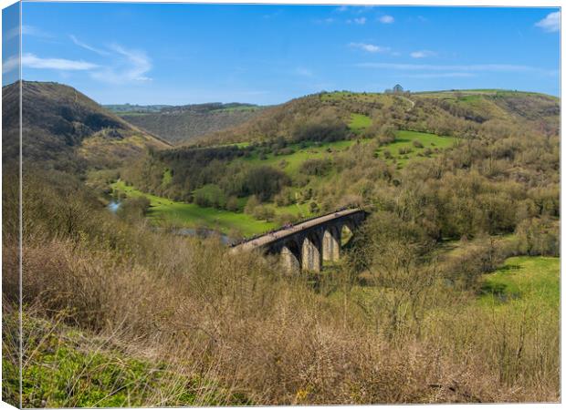 Headstone Viaduct, The Monsal Trail, Peak District  Canvas Print by Andrew Scott