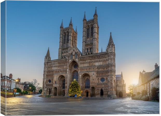 Sunrise - Lincoln Cathedral  Canvas Print by Andrew Scott