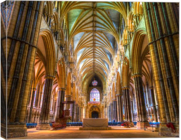 Lincoln Cathedral, the inner beauty Canvas Print by Andrew Scott