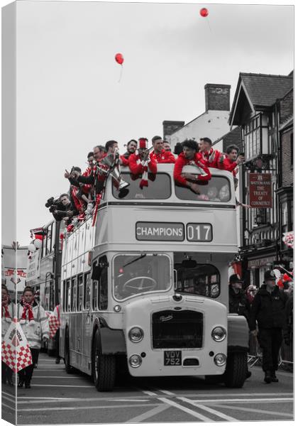 Lincoln City FC - Open top bus celebrations Canvas Print by Andrew Scott