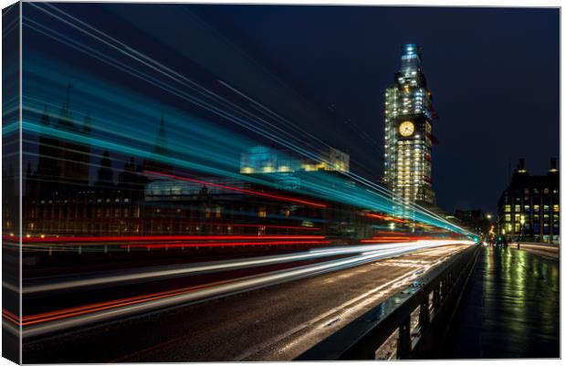 Big Ben and the rush hour Canvas Print by Andrew Scott