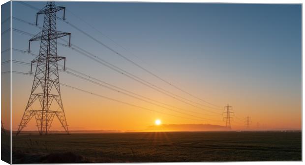Sunrise in Lincolnshire  Canvas Print by Andrew Scott
