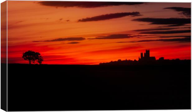 Sunset over Lincoln  Canvas Print by Andrew Scott
