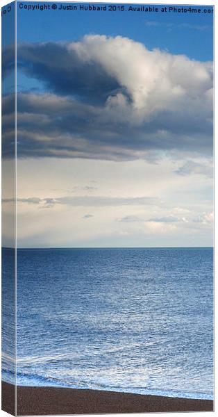  Seascape From Bexhill-On-Sea, Sussex Canvas Print by Justin Hubbard