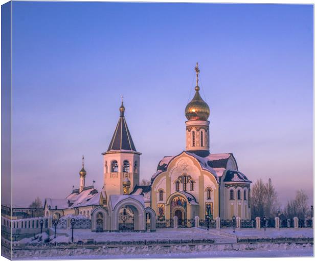  Russian Orthodox Church, winter Canvas Print by Svetlana Korneliuk