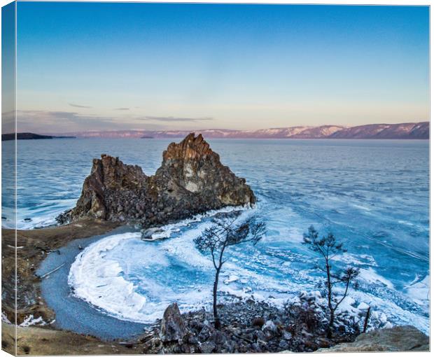 Shaman Rock on Olkhon Island, Baikal Canvas Print by Svetlana Korneliuk