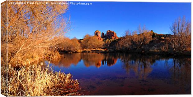 Red Rocks Canvas Print by Paul Fell